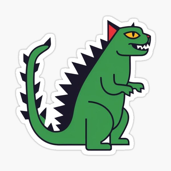 Vista previa del artículo con la obra «Catzilla: linda pero mortal», diseñado y vendido por jerryth14.