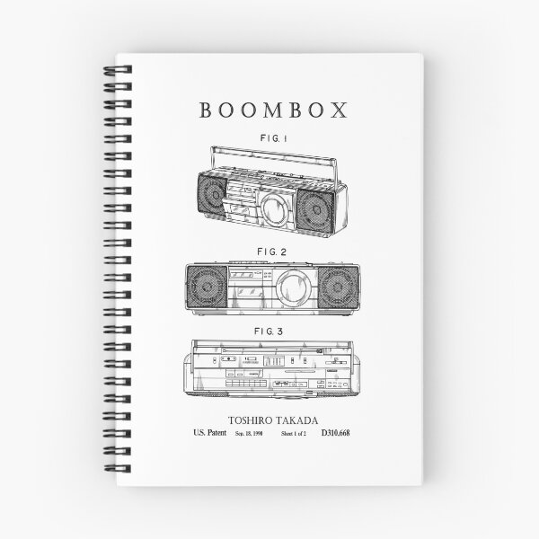 Item preview, Boombox Ghettoblaster Patent Print designed and sold by MadebyDesign.