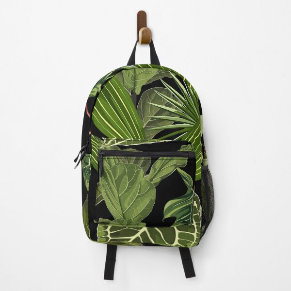 Item preview, Tropical palm leaves, plant, floral seamless border, vintage black background. designed and sold by MatyKotiv.