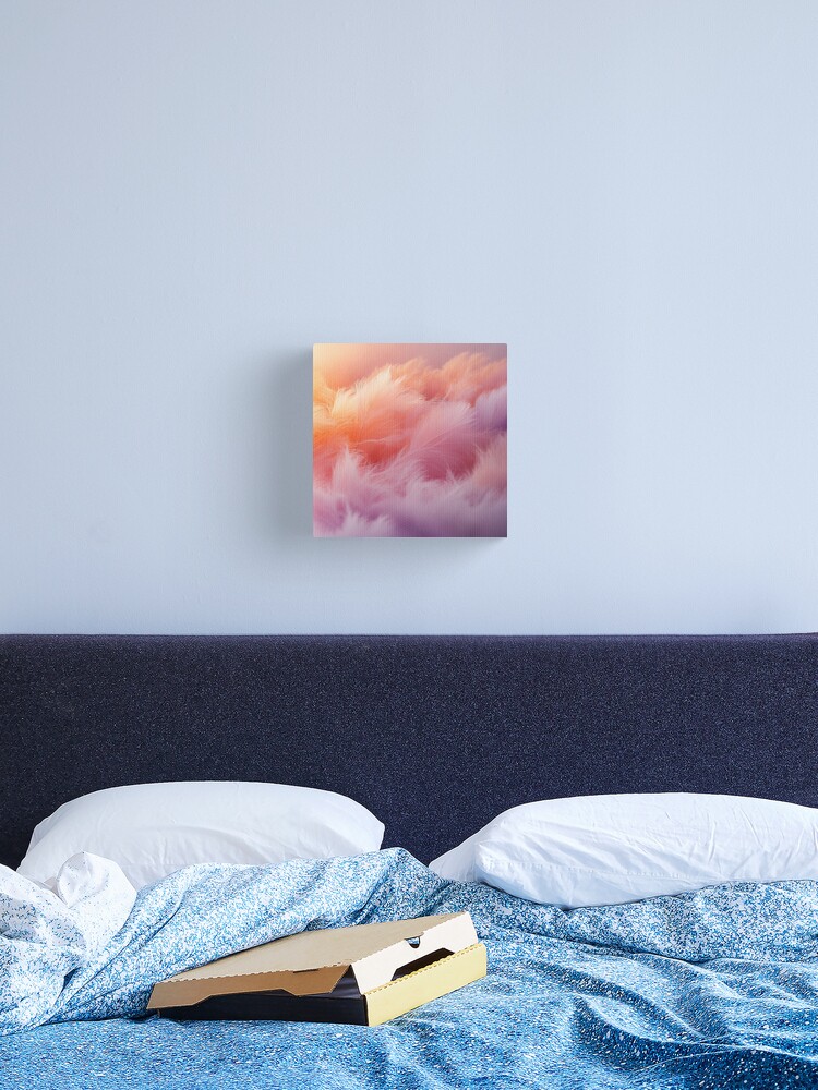 Thumbnail 2 of 3, Canvas Print, Soft Dream – Pastel Feather Aesthetic designed and sold by PixelsArtst.