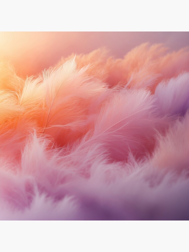 Thumbnail 3 of 3, Canvas Print, Soft Dream – Pastel Feather Aesthetic designed and sold by PixelsArtst.