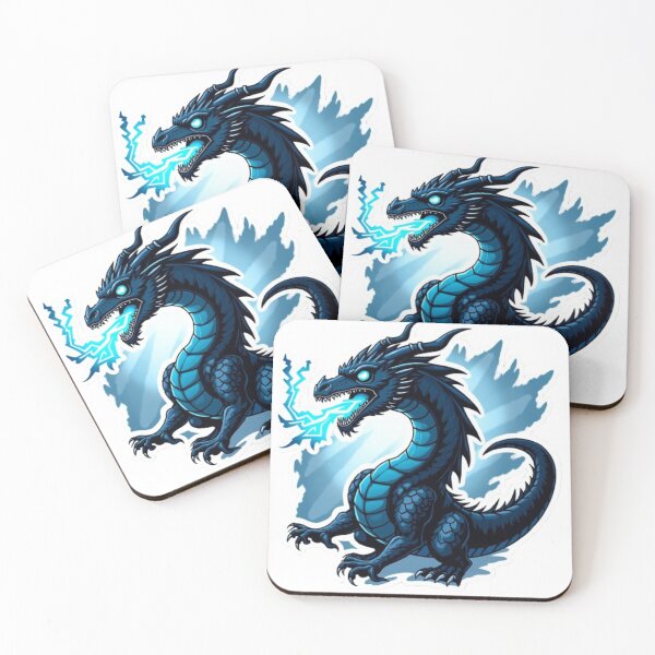 Item preview, Onyx Storm Dragon: Electric Fury Fantasy Art Sticker designed and sold by CosyCush.