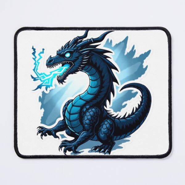 Item preview, Onyx Storm Dragon: Electric Fury Fantasy Art Sticker designed and sold by CosyCush.