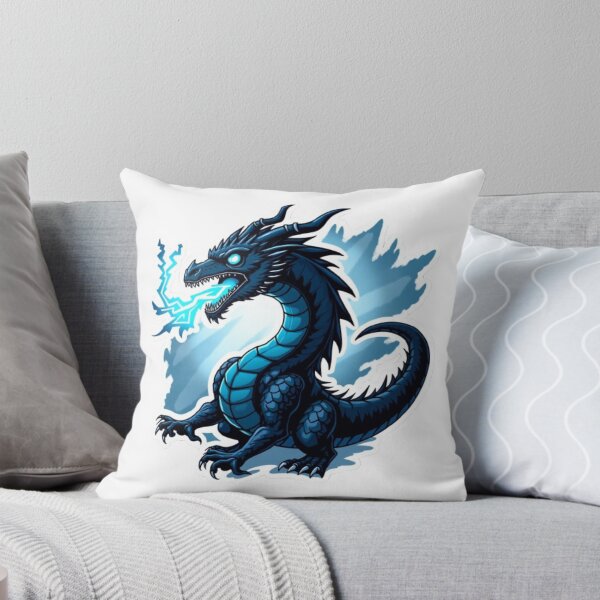Item preview, Onyx Storm Dragon: Electric Fury Fantasy Art Sticker designed and sold by CosyCush.