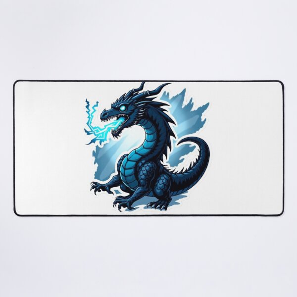 Item preview, Onyx Storm Dragon: Electric Fury Fantasy Art Sticker designed and sold by CosyCush.