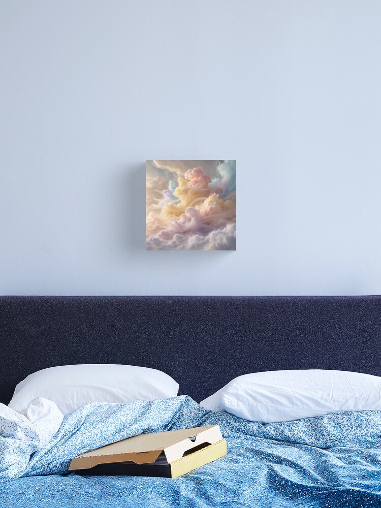 Thumbnail 2 of 3, Canvas Print, Dreamy Pastel Clouds – Ethereal Sky Aesthetic designed and sold by PixelsArtst.