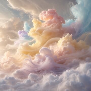Artwork thumbnail, Dreamy Pastel Clouds – Ethereal Sky Aesthetic by PixelsArtist.com