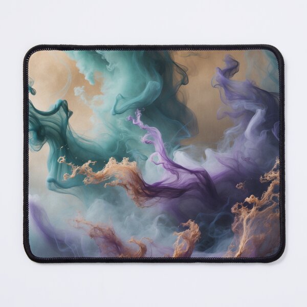 Ethereal Smoke Dance – Abstract Fluid Motion Mouse Pad