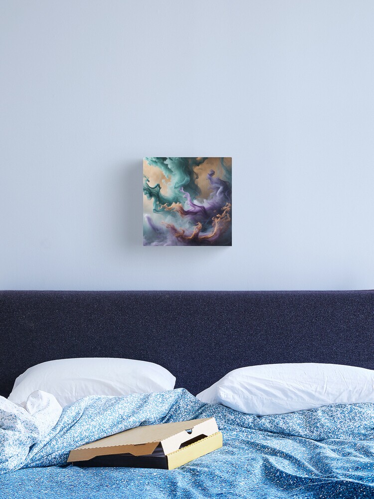 Thumbnail 2 of 3, Canvas Print, Ethereal Smoke Dance – Abstract Fluid Motion designed and sold by PixelsArtst.
