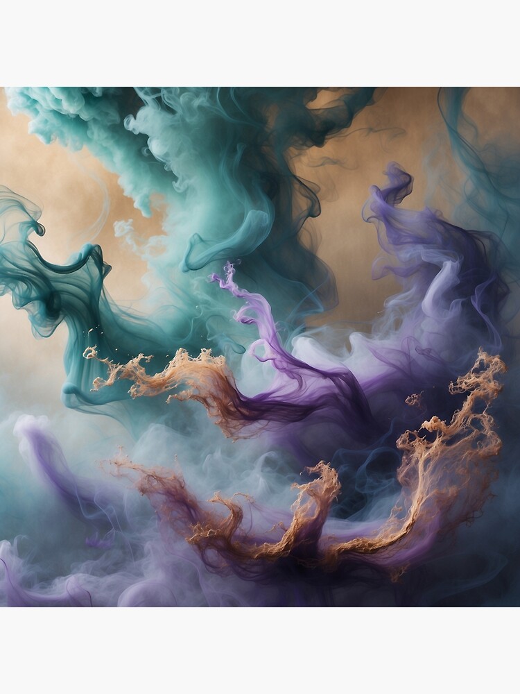 Thumbnail 3 of 3, Canvas Print, Ethereal Smoke Dance – Abstract Fluid Motion designed and sold by PixelsArtst.