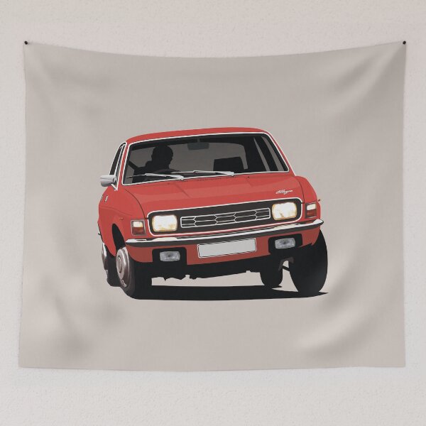 Item preview, Austin Allegro - red illustration designed and sold by knappidesign.