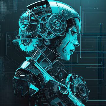 Artwork thumbnail, Cybernetic Future – Futuristic AI Android by PixelsArtist.com