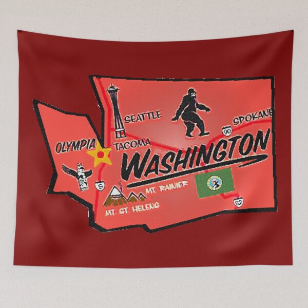 Item preview, Washington Tourist Map designed and sold by Havocgirl.