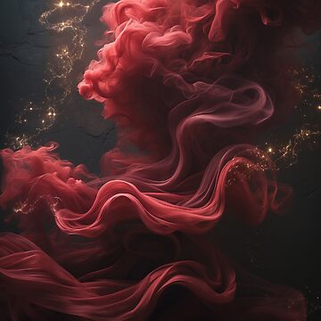 Artwork thumbnail, Mystical Crimson Smoke – Ethereal Flow by PixelsArtist.com