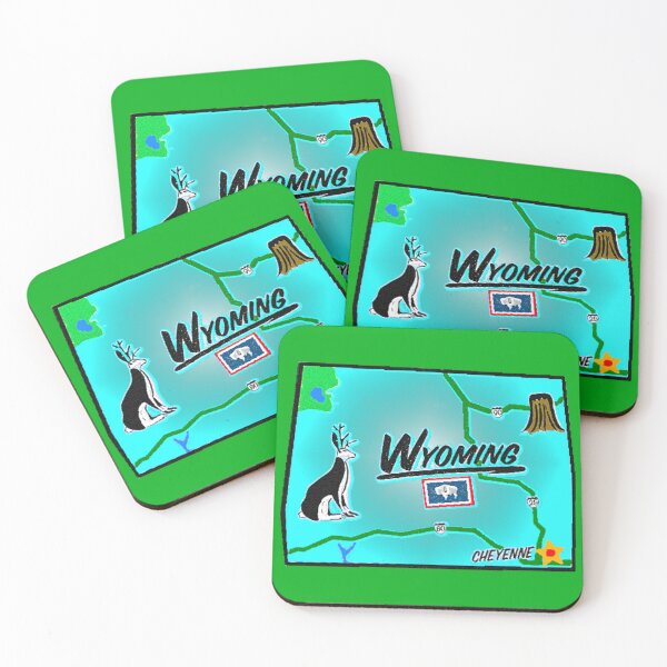Item preview, Wyoming Tourist Map designed and sold by Havocgirl.