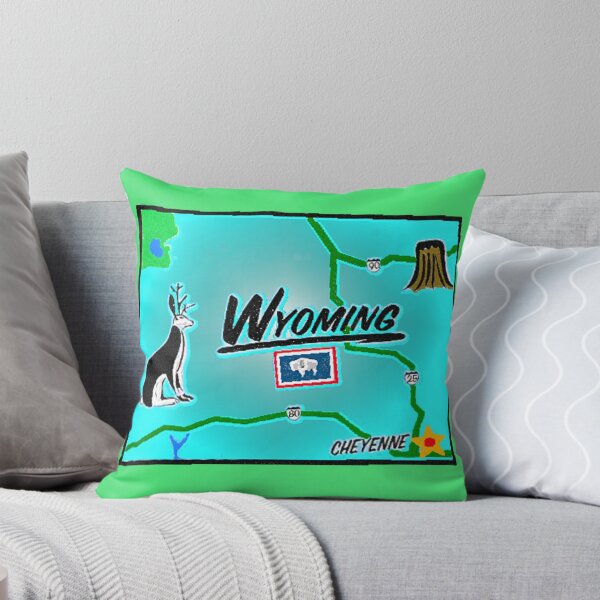 Item preview, Wyoming Tourist Map designed and sold by Havocgirl.