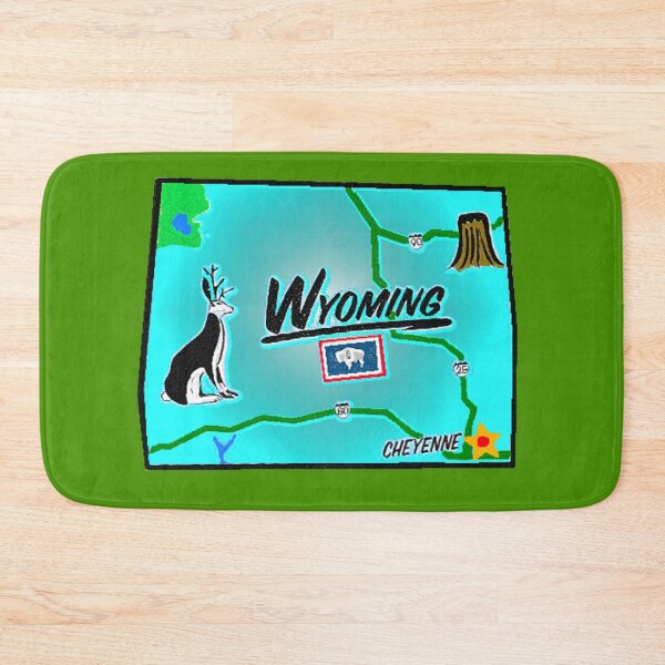 Item preview, Wyoming Tourist Map designed and sold by Havocgirl.