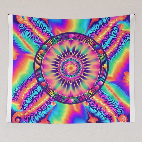 Item preview, Psychedelic Cosmic Mandala designed and sold by TrippyFest.