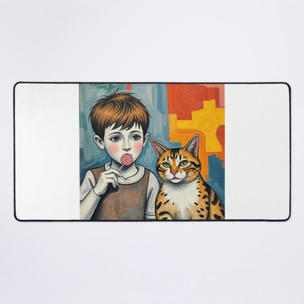 Item preview, Boy and cat designed and sold by Terry Collett.