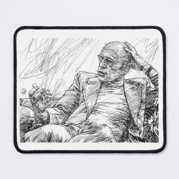 Item preview, MICHEL FOUCAULT ink portrait .1 designed and sold by lautir.