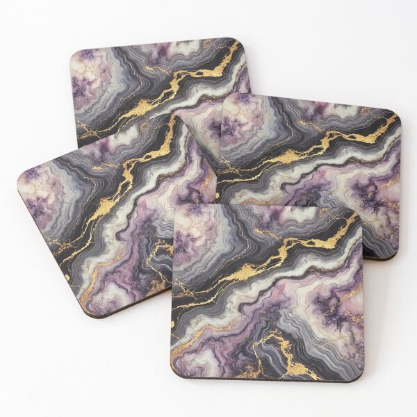 Item preview, Amethyst Gold Veil Marble  designed and sold by Stageless Designs.