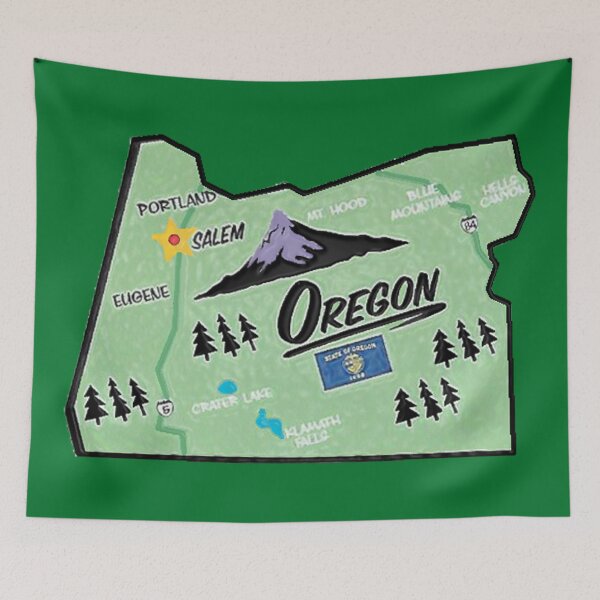 Item preview, Oregon Tourist Map designed and sold by Havocgirl.