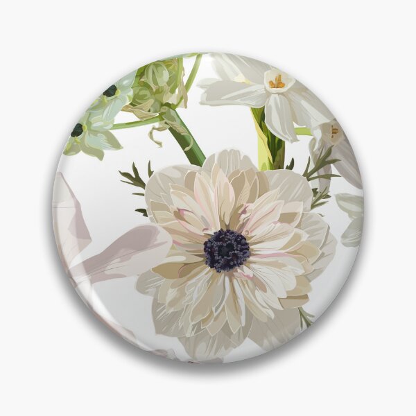 Item preview, Hand drawn flowers - blooming magnolia, daffodil, lily, camomile and herbs. designed and sold by MatyKotiv.