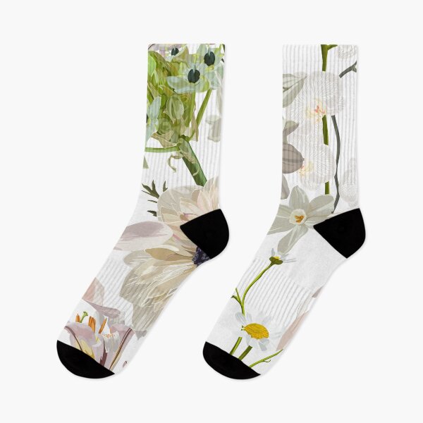 Item preview, Hand drawn flowers - blooming magnolia, daffodil, lily, camomile and herbs. designed and sold by MatyKotiv.