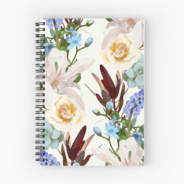 Item preview, Hand drawn flowers - blooming magnolia, roses, eucalyptus and herbs. designed and sold by MatyKotiv.