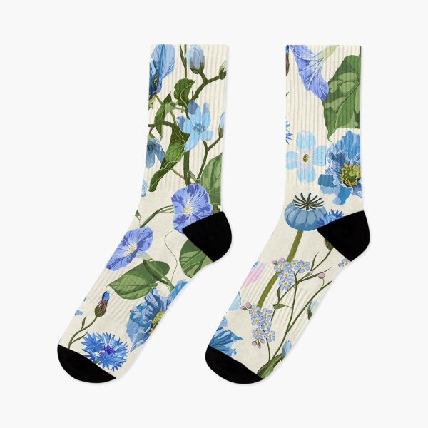 Item preview, Seamless pattern with blue flowers on a white background with sequins. designed and sold by MatyKotiv.