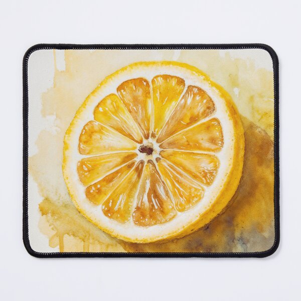 Item preview, Watercolor Lemon Slice designed and sold by AntiqueWhiteArt.