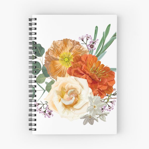 Item preview, Floral bouquet design: garden creamy powder Rose, lily, zinnia flower, anemone Eucalyptus branch greenery leaves berry. designed and sold by MatyKotiv.