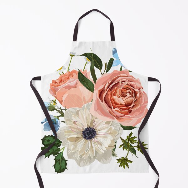 Item preview, Floral bouquet design: garden creamy powder Rose, lily, zinnia flower, anemone Eucalyptus branch greenery leaves berry. designed and sold by MatyKotiv.