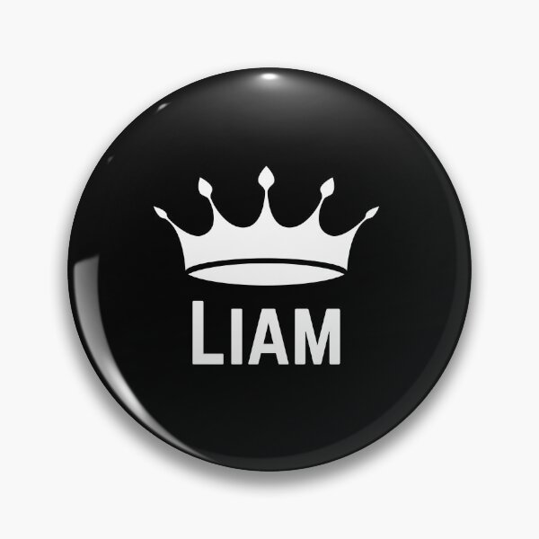 Item preview, Liam Name with Crown | Royal & Stylish Typography designed and sold by ViralFuel.