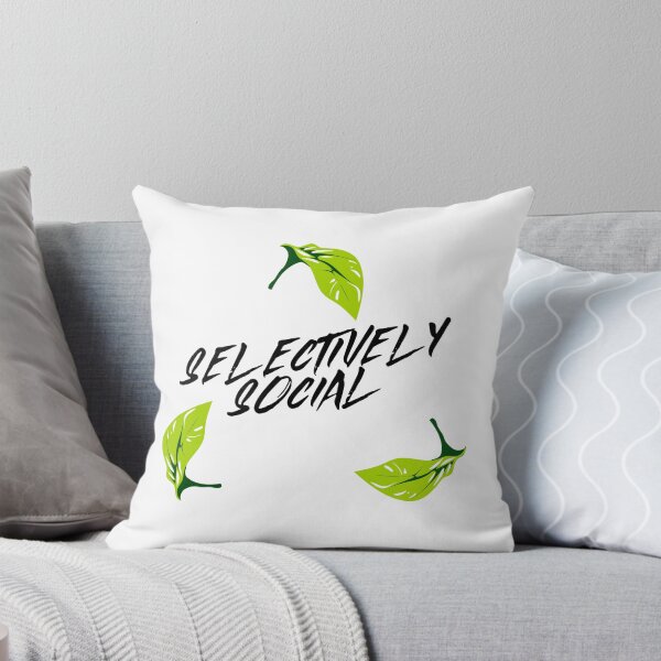 Item preview, Selectively Social Tee Shirt with Green Leaves designed and sold by Carolina Cottontail.