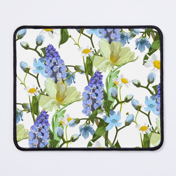 Item preview, Spring flowers. Narcissus, muscari, daisy. Seamless pattern, background.  designed and sold by MatyKotiv.