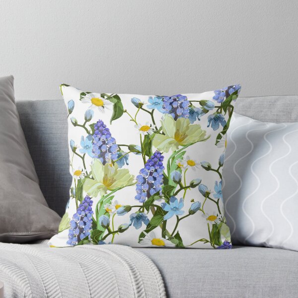 Item preview, Spring flowers. Narcissus, muscari, daisy. Seamless pattern, background.  designed and sold by MatyKotiv.