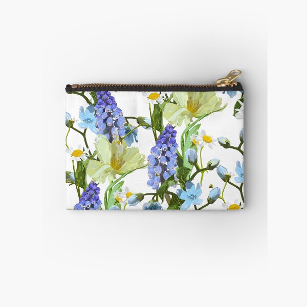 Item preview, Spring flowers. Narcissus, muscari, daisy. Seamless pattern, background.  designed and sold by MatyKotiv.