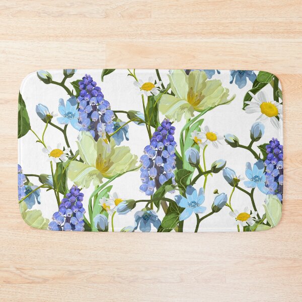 Item preview, Spring flowers. Narcissus, muscari, daisy. Seamless pattern, background. designed and sold by MatyKotiv.