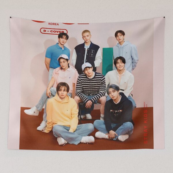 Item preview, 250223 Stray Kids X Tommy Hilfiger for GQ Korea March 2025 Issue Pictorial Preview ot8 kpop STAY poster designed and sold by Kpop-Noona.