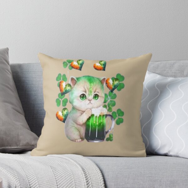 Item preview, St Patricks Day Love Kitten2, Let The Shenanigans Begin, Lucky Shamrock Irish Culture, Shenanigans Squad   designed and sold by Adri Barnard.
