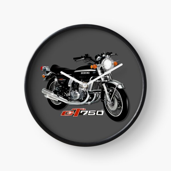 70s Classic Suzuki GT 750 Liquid Cooled by MotorManiac Clock