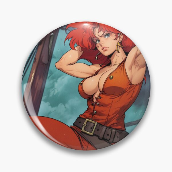 Item preview, Vintage Manga style Red Head Pirate Queen Anne Bonney vintage Anime Manga Illustration designed and sold by Vintage Designs +.