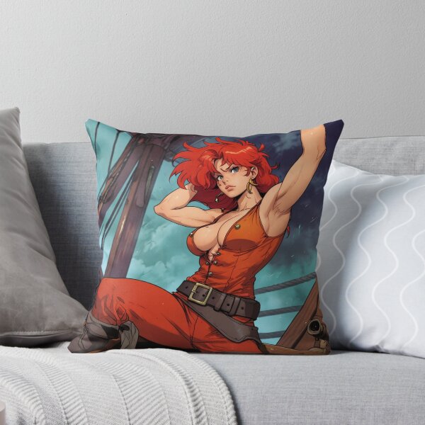 Item preview, Vintage Manga style Red Head Pirate Queen Anne Bonney vintage Anime Manga Illustration designed and sold by Vintage Designs +.