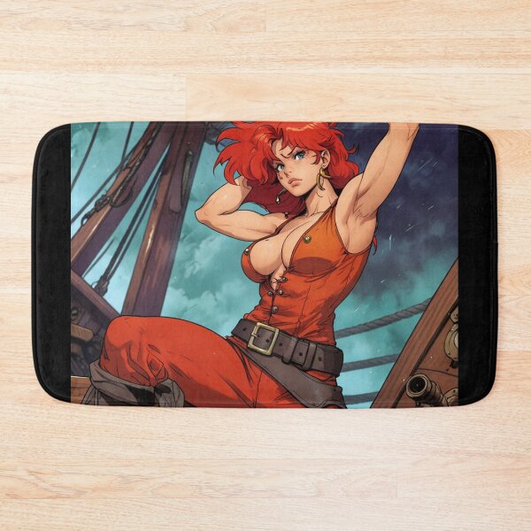 Item preview, Vintage Manga style Red Head Pirate Queen Anne Bonney vintage Anime Manga Illustration designed and sold by Vintage Designs +.