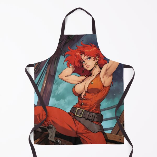 Item preview, Vintage Manga style Red Head Pirate Queen Anne Bonney vintage Anime Manga Illustration designed and sold by Vintage Designs +.
