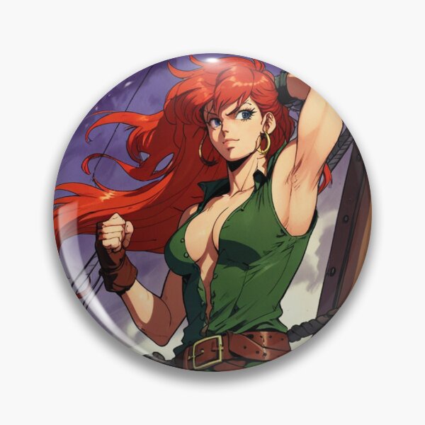 Item preview,  Vintage Manga style Red Head Pirate Queen Anne Bonney vintage Anime Manga Illustration designed and sold by Vintage Designs +.