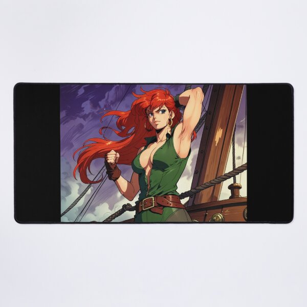 Item preview,  Vintage Manga style Red Head Pirate Queen Anne Bonney vintage Anime Manga Illustration designed and sold by Vintage Designs +.