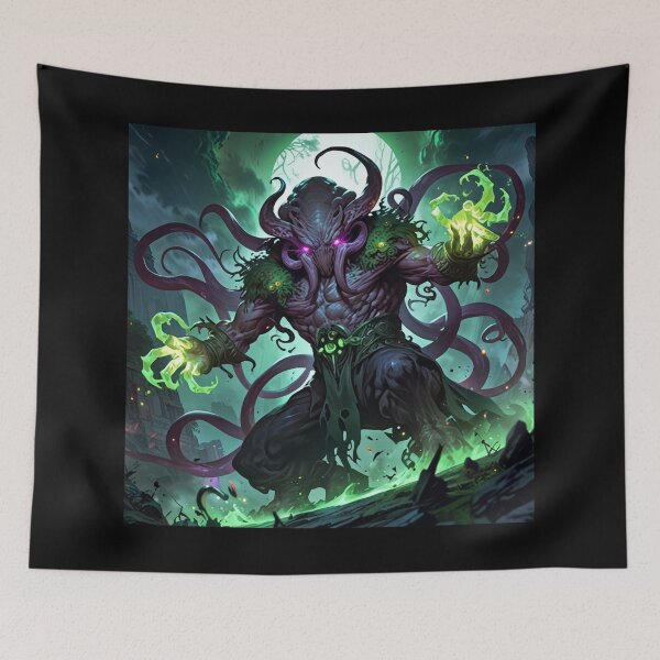 Item preview, Dagon the evil all seeing Eldritch Lovecraftian God Anime Manga style art designed and sold by Vintage Designs +.