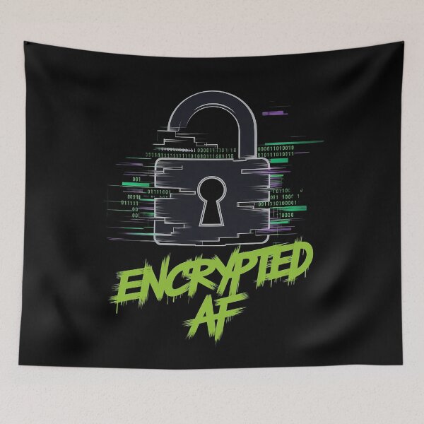 Item preview, Encrypted AF Digital Art - Hacker Glitch Style Lock designed and sold by pixelpopplanet.